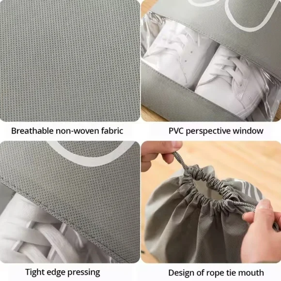 5pcs Black Shoe Storage Bags - Picture 3 of 3